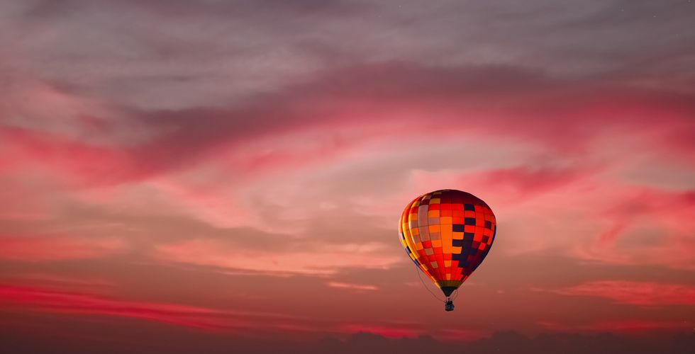 hot air balloon in a beautiful sky