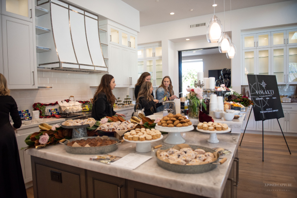 elegant food setup at an event