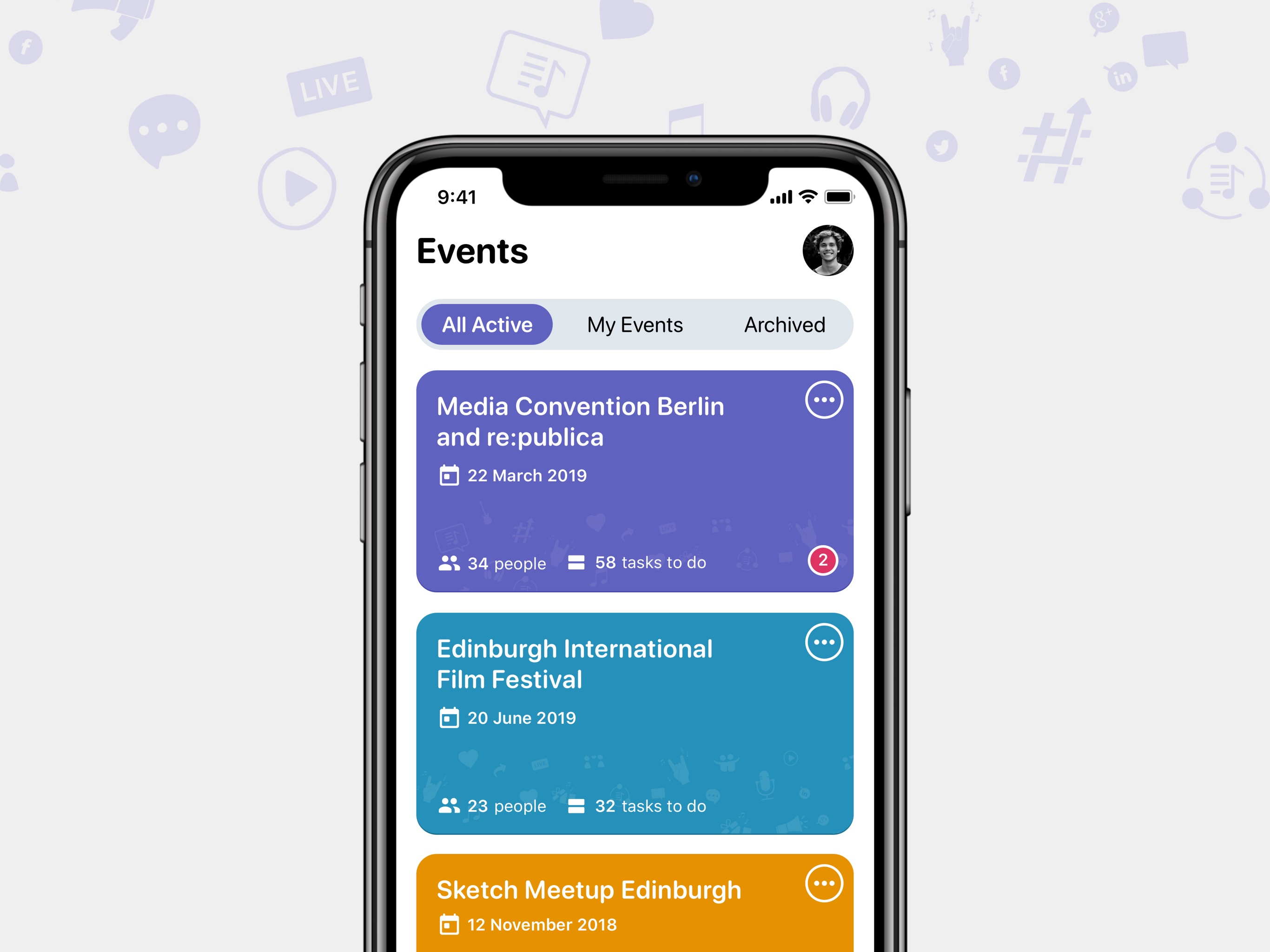 Event Organiser app cover