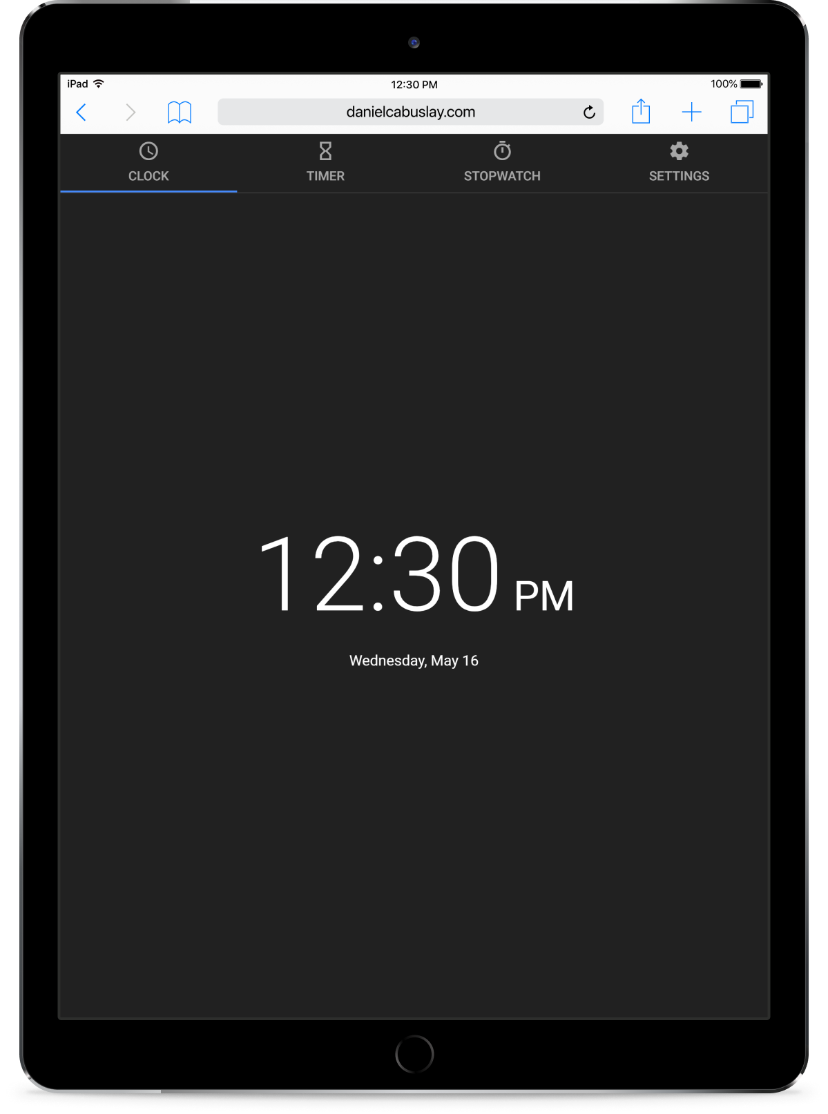 Image of app on a tablet